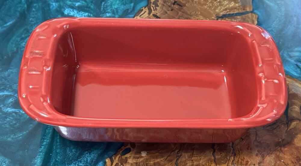 Longaberger Woven Traditions Traditional Tomato, SMALL LOAF DISH, 16 oz.,